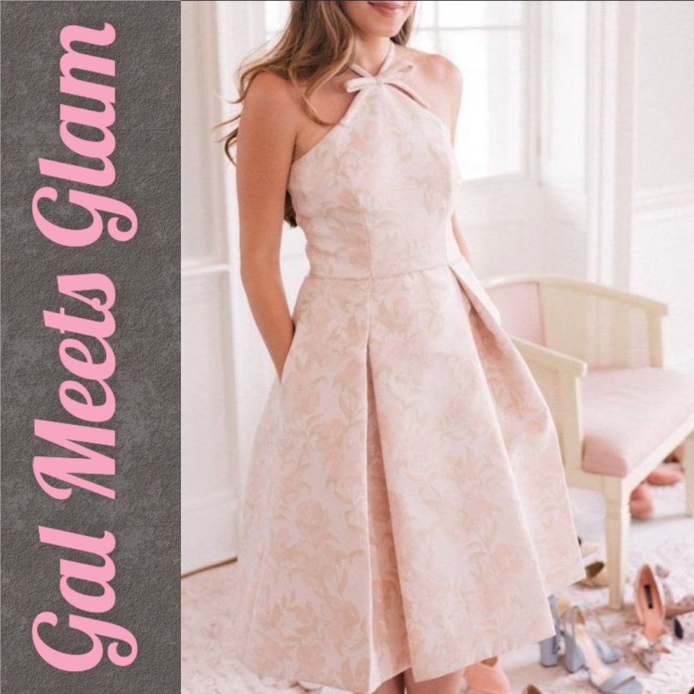 Gal Meets Glam Evelyn Sea Holly Jacquard Dress, Size 12